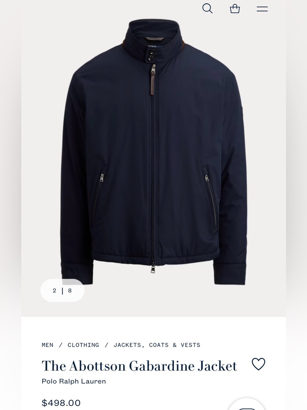 Men’s BRAND NEW RALPH LAUREN POLO Jacket Sz XL